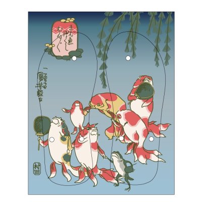 画像2: 金魚づくし ぼんぼん |  歌川国芳 | 21cm 24cm 27cm 3サイズ